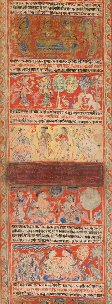 Section of the Vasanta Vilasa scroll, 1451 CE, Ahmedabad, Gujarat. Courtesy of the Freer Gallery, Smithsonian Institution.